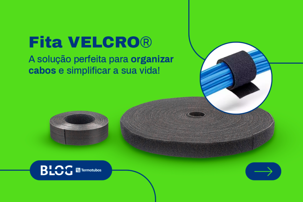 fita velcro, organizador de cabos.